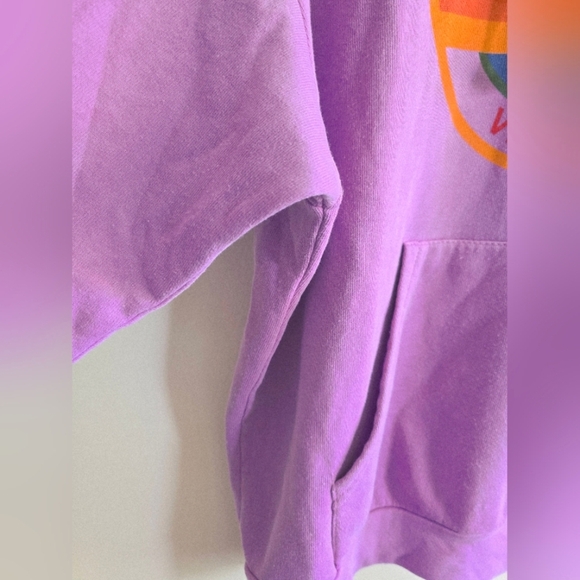 AVIATOR NATION, Venice Relaxed Pullover Hoodie - Neon Purple,Size Small (Unisex) - Picture 6 of 14
